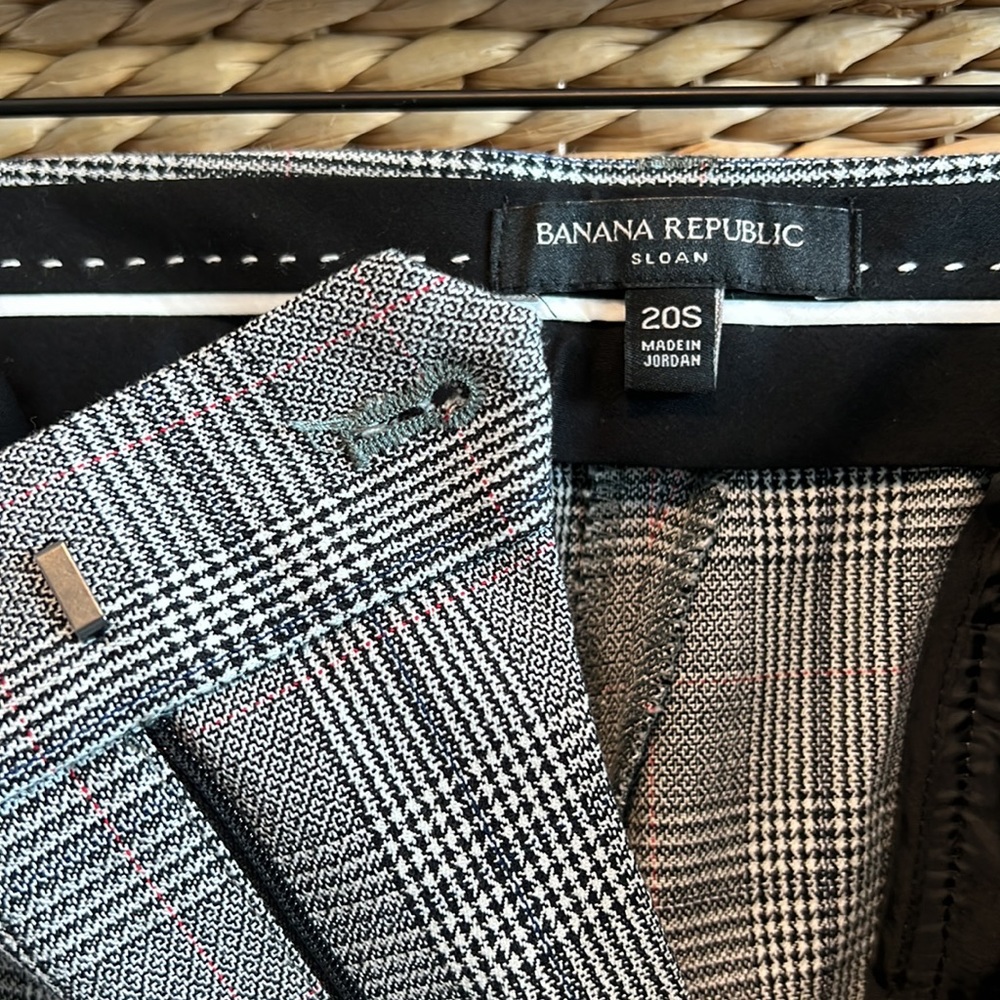 Banana Republic Sloan Plaid High-Rise Dress Pant Crop Trouser, 20 Short - Picture 10 of 11